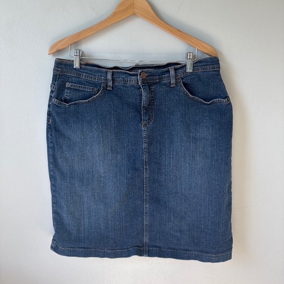 Denim & Co Jean skirt - Picture 1 of 4